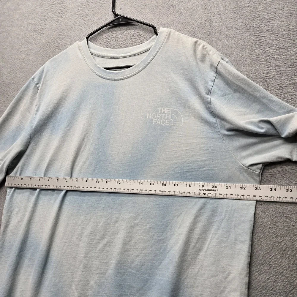 The North Face Men Shirt XL Light Blue Logo Short Sleeve